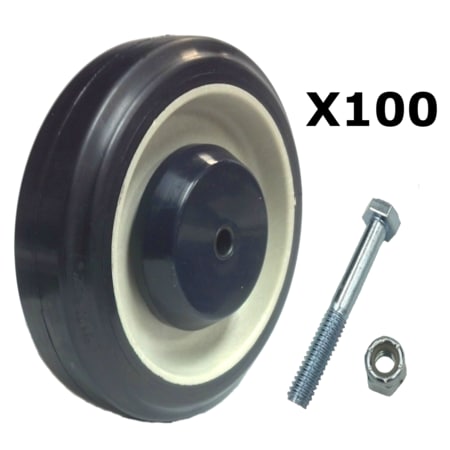 Mapp Caster Shopping Cart Replacement Wheels with Axles - 100 pieces R5203A-100 NUT&BOLT